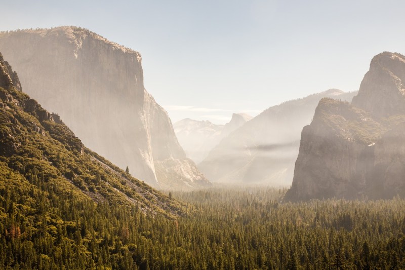 Yosemite valley at dawn.