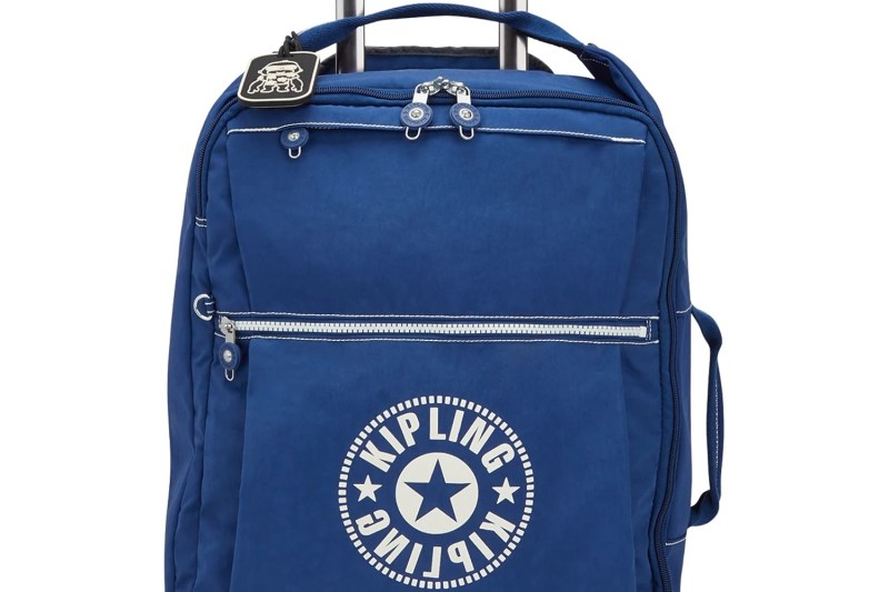 Close-up of Kipling Darcy's small carry-on luggage.