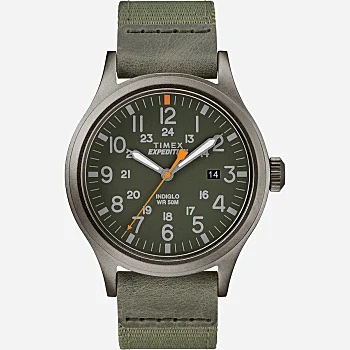 timex expedition watch on a light grey background