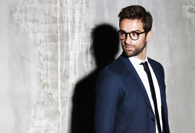 Man in a blue suit