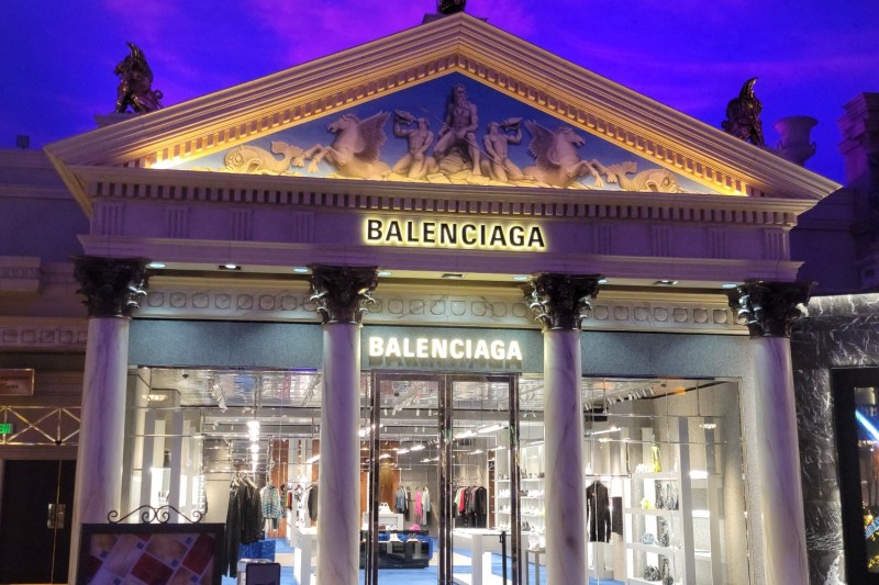 The Balenciaga store at The Forum Shops at Caesars Palace.
