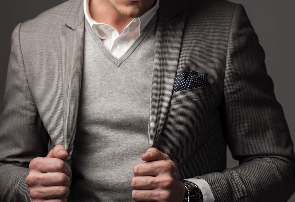 Man in gray suit
