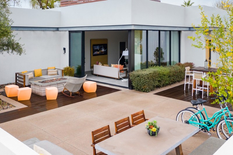 A patio connecting to a suite at the Andaz Scottsdale