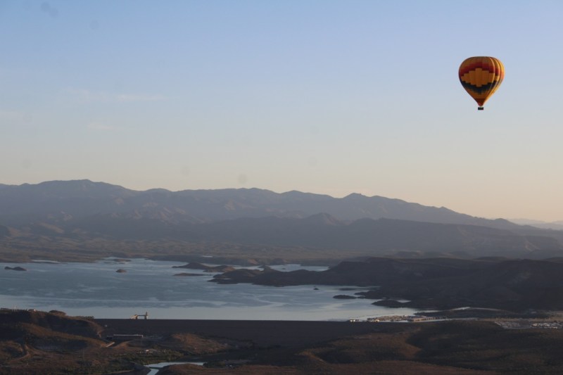 A group of Rainbow Ryders hot air balloons in Phoenix, Arizona