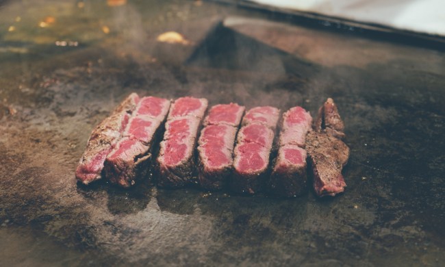 Japanese beef on teppanyaki