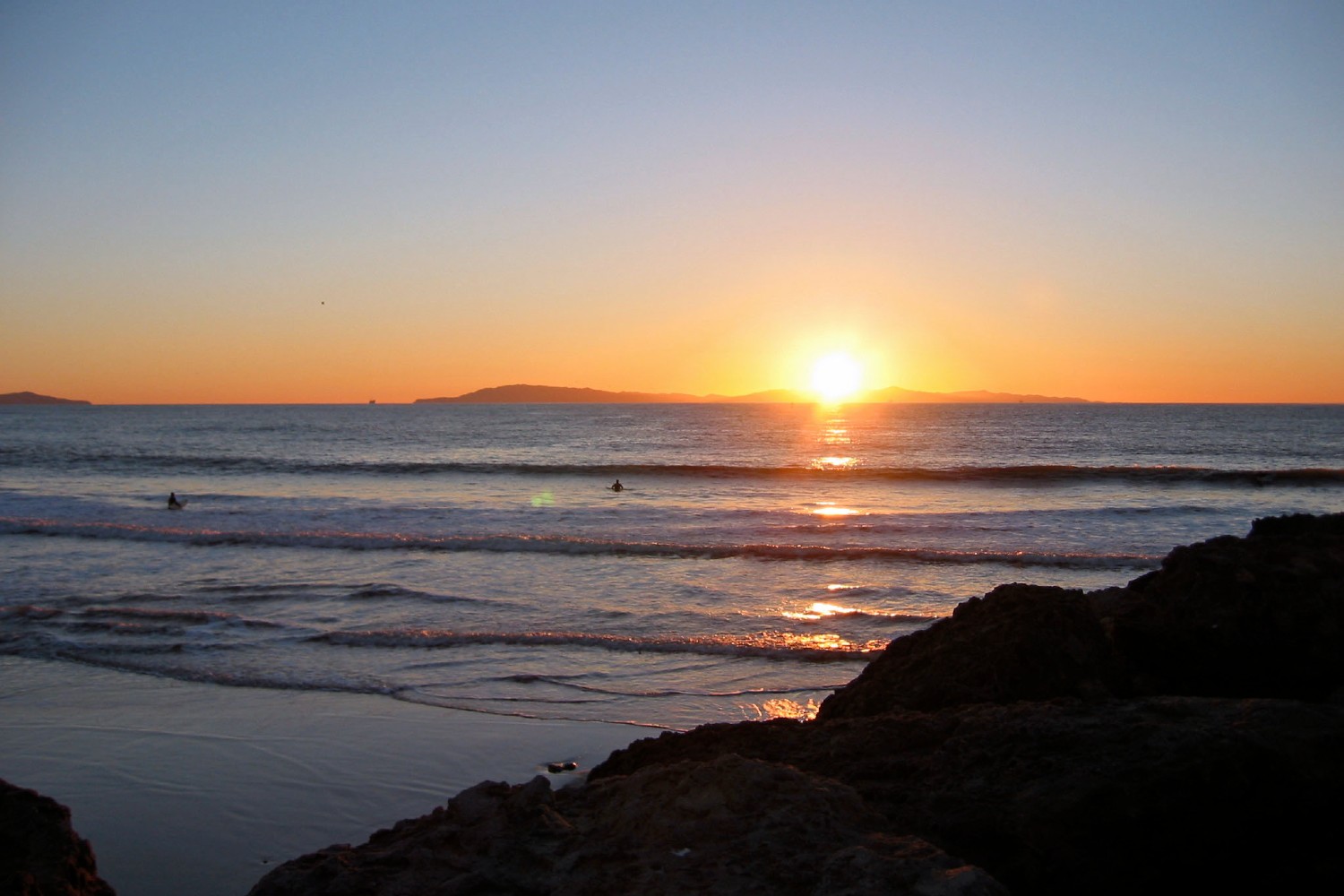 A sunset at Leo Carrillo State Park near Malibu, California.