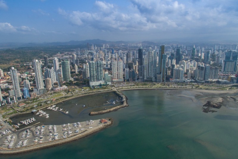 Panama City, as seen from the sky in 2016