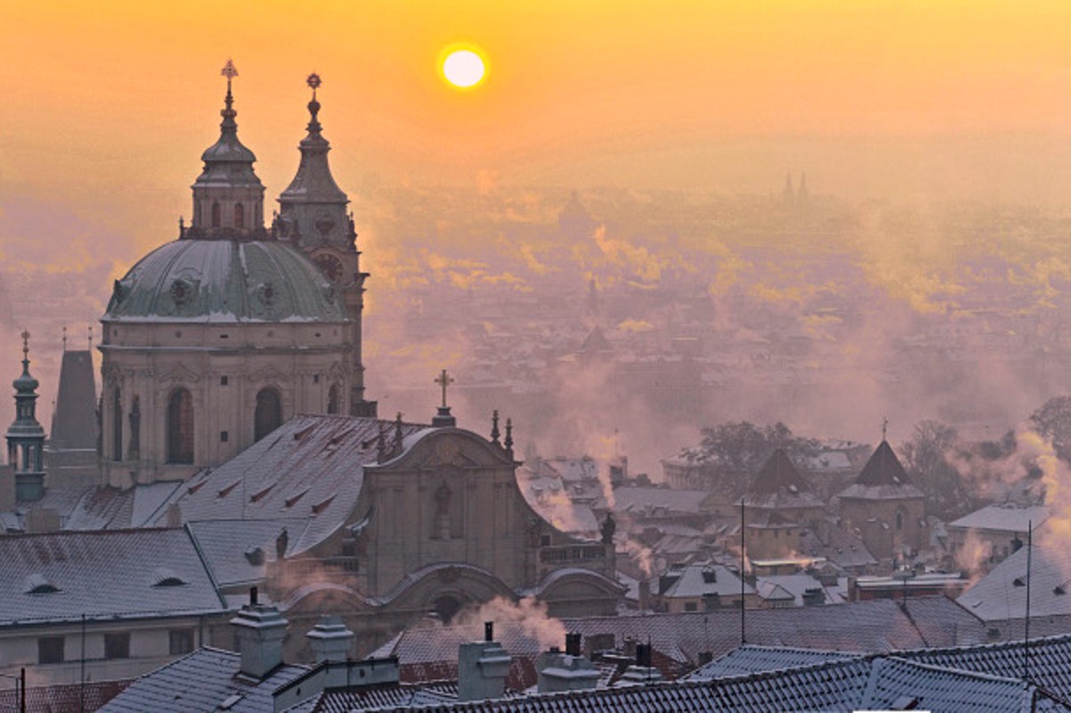 Sunrise in Prague's Old Town