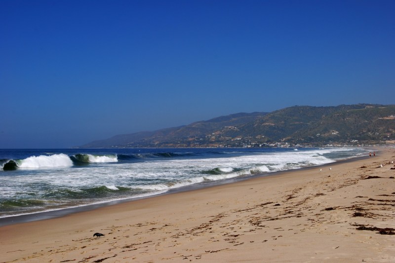 The beach at Zuma Beach in Malibu, California.