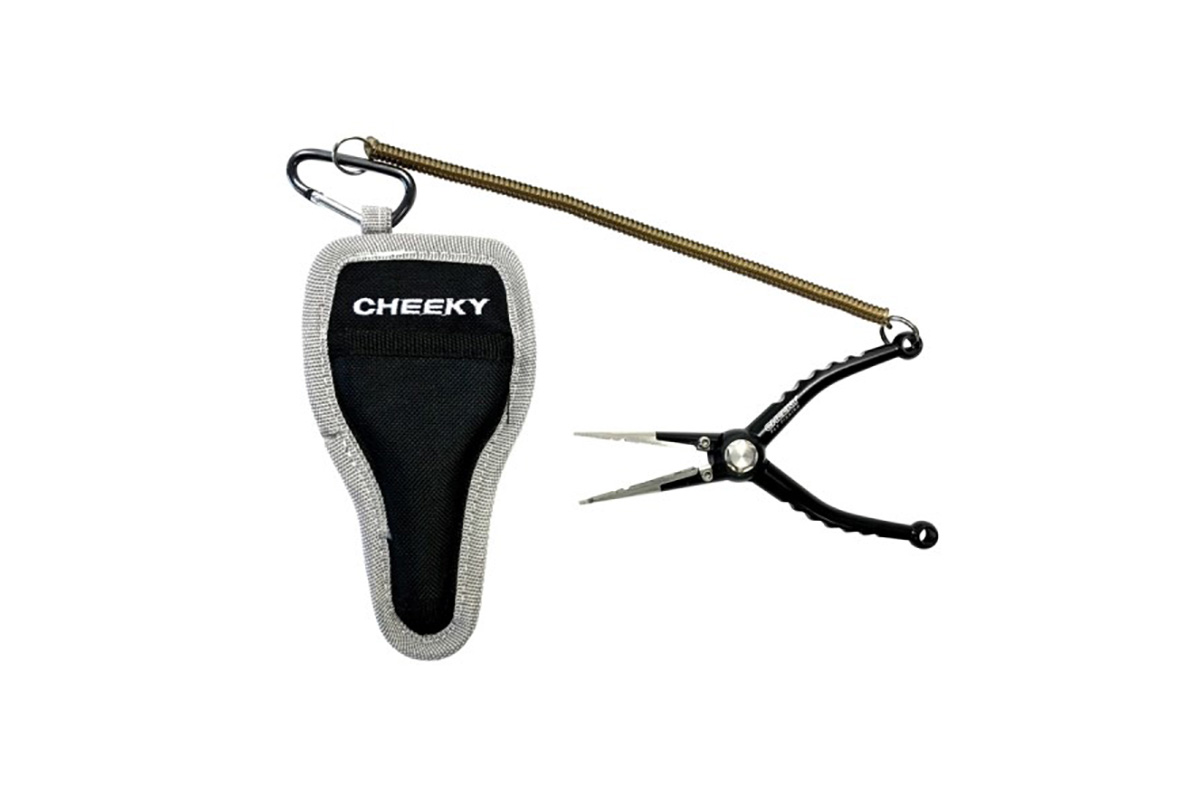 Cheeky 550 Fishing Pliers on a white studio background.