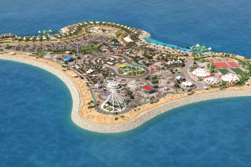 A rendering of Winter Wonderland on Al Maha Island