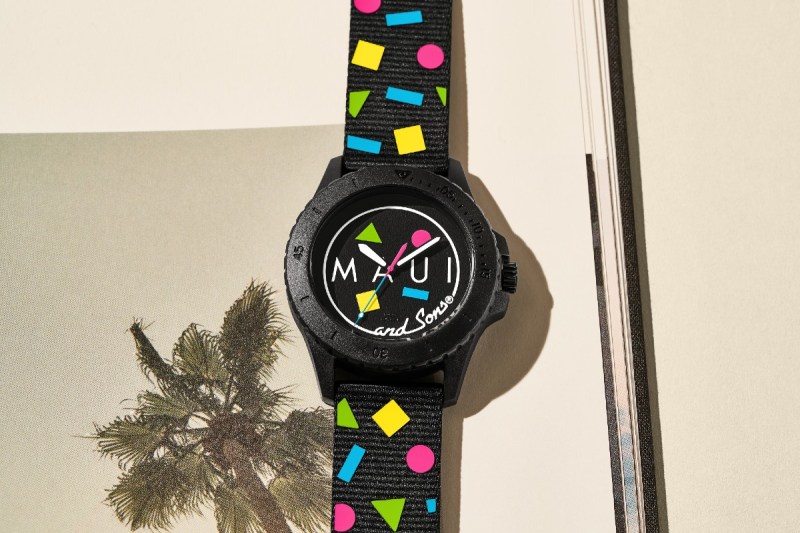 Maui & Sons x Fossil FB-01 Solar-Powered #Tide Ocean Material Watch.