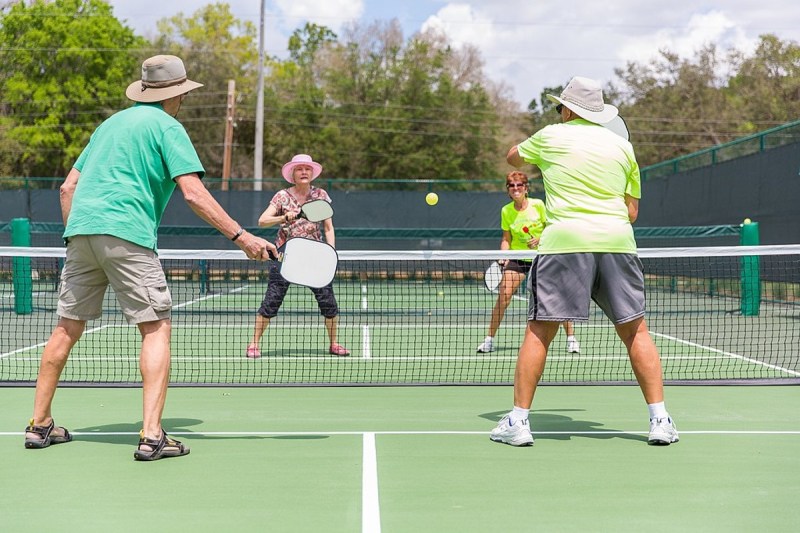 Pickleball players at The Villages in Florida.
