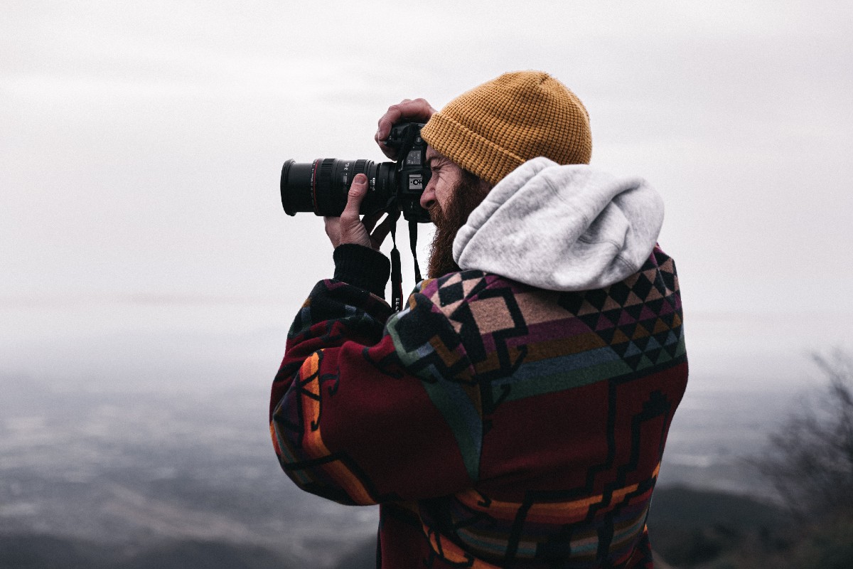 Man doing some travel photography