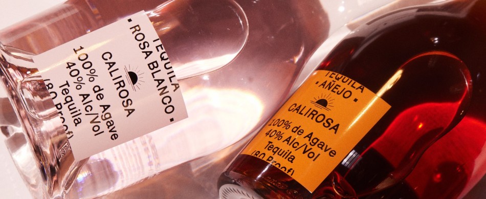 A pair of bottles from Calirosa Tequila