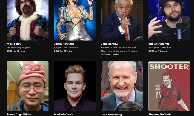 A screenshot of Cameo's home page.