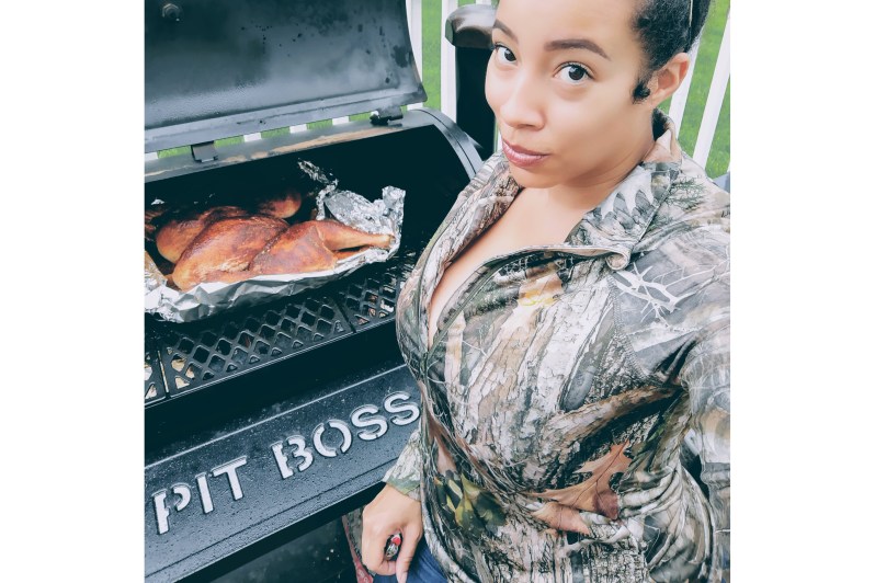 Erica Blaire Roby at her 'Pit Boss' barbecue.