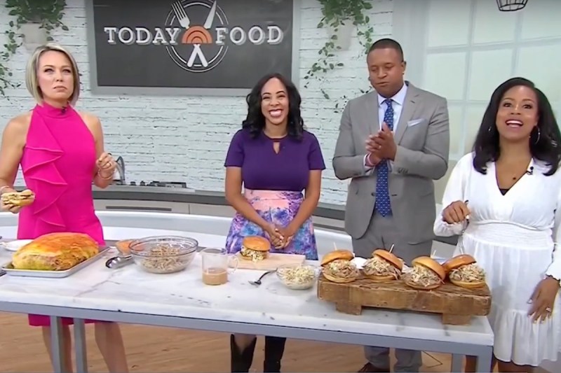 Erica Blaire Roby (middle) with the Today Food team.