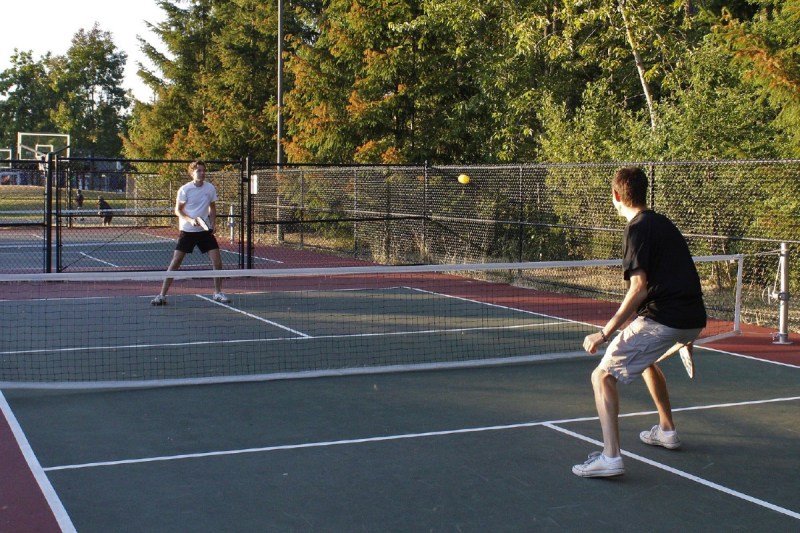 Pickleball players.