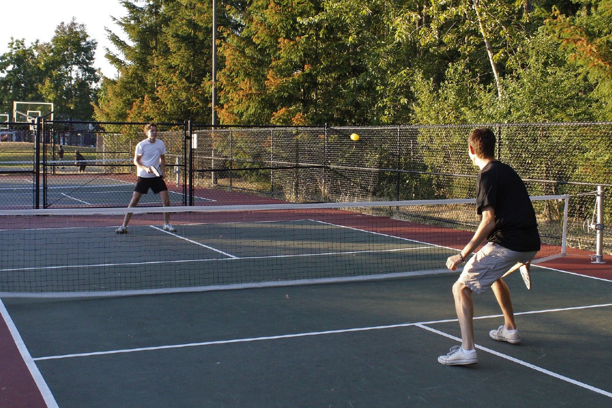 Pickleball players.