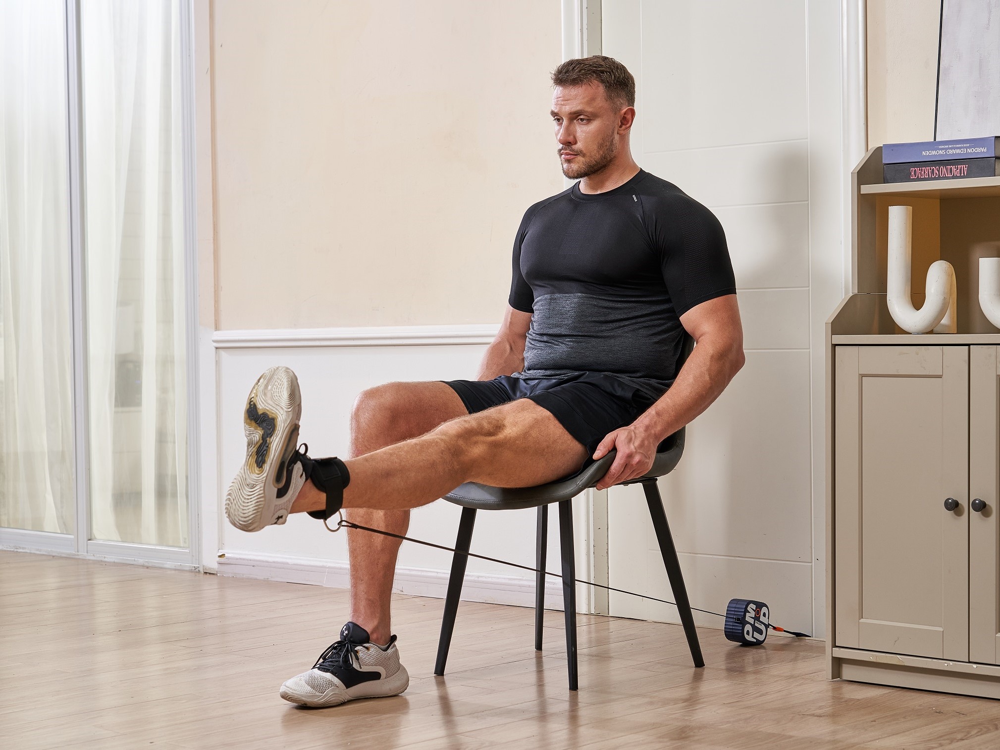 Seated Strength and Cardio Chair Workout for Quads, Hamstrings, and Core