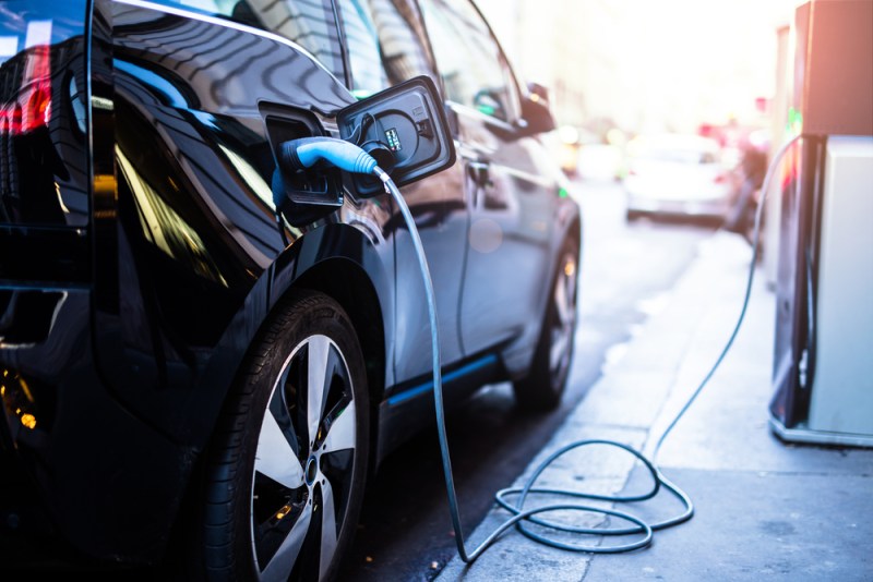 parked electric vehicle charging