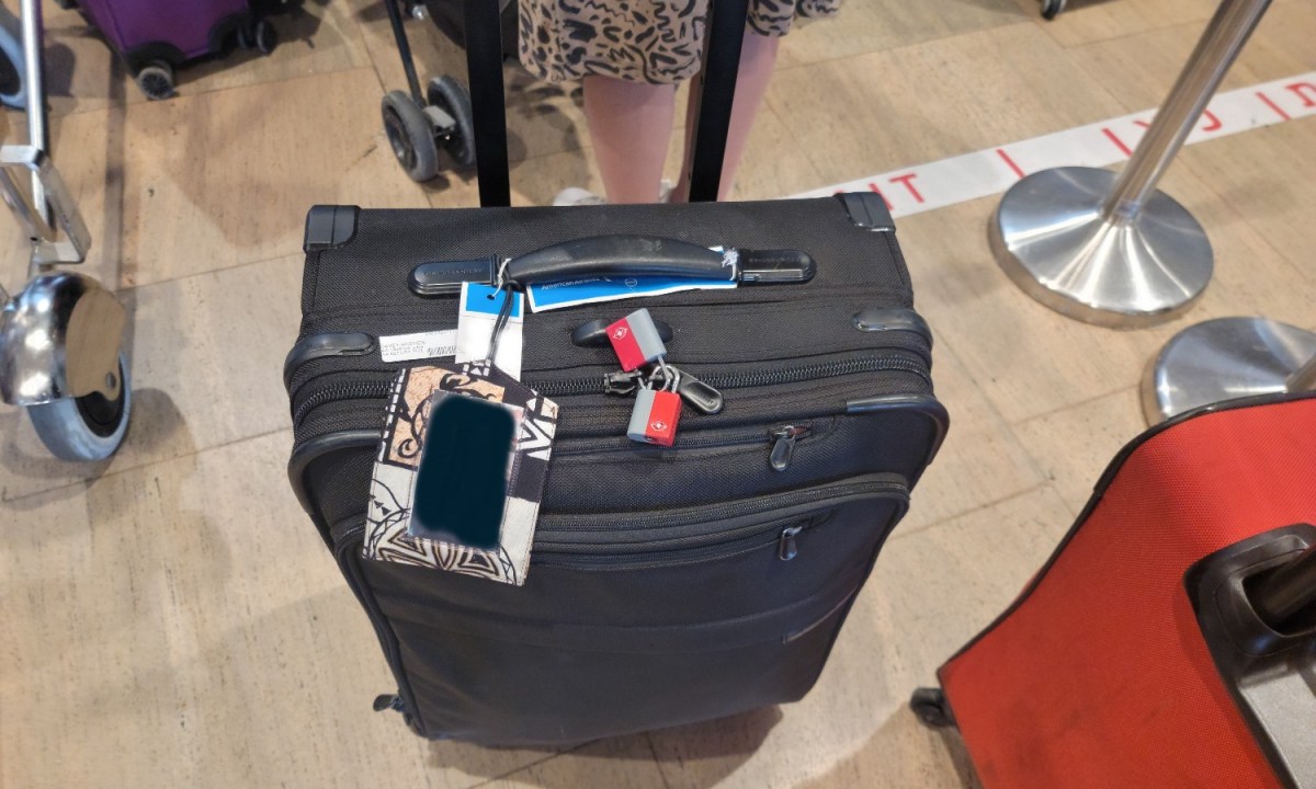 A view of a suitcase making its way through Ben Gurion Airport near Tel Aviv, Israel.