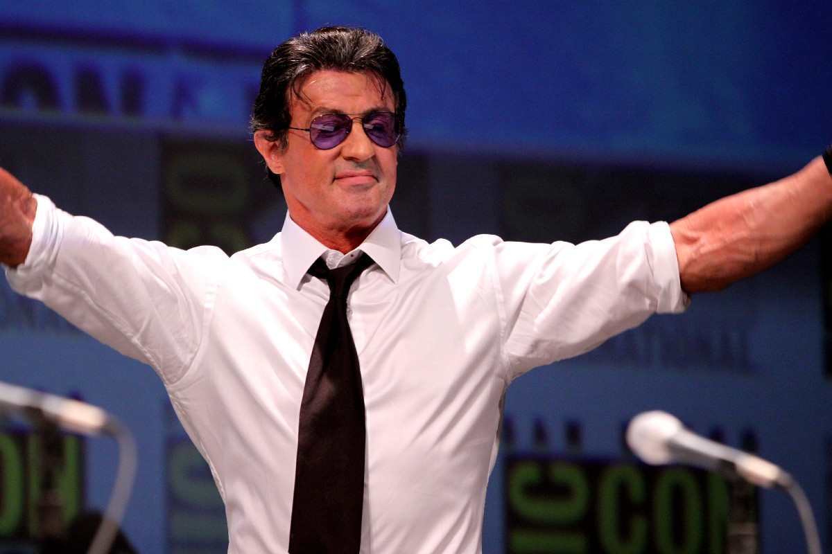 Actor Sylvester Stallone on the Expendables panel at the 2010 San Diego Comic Con.