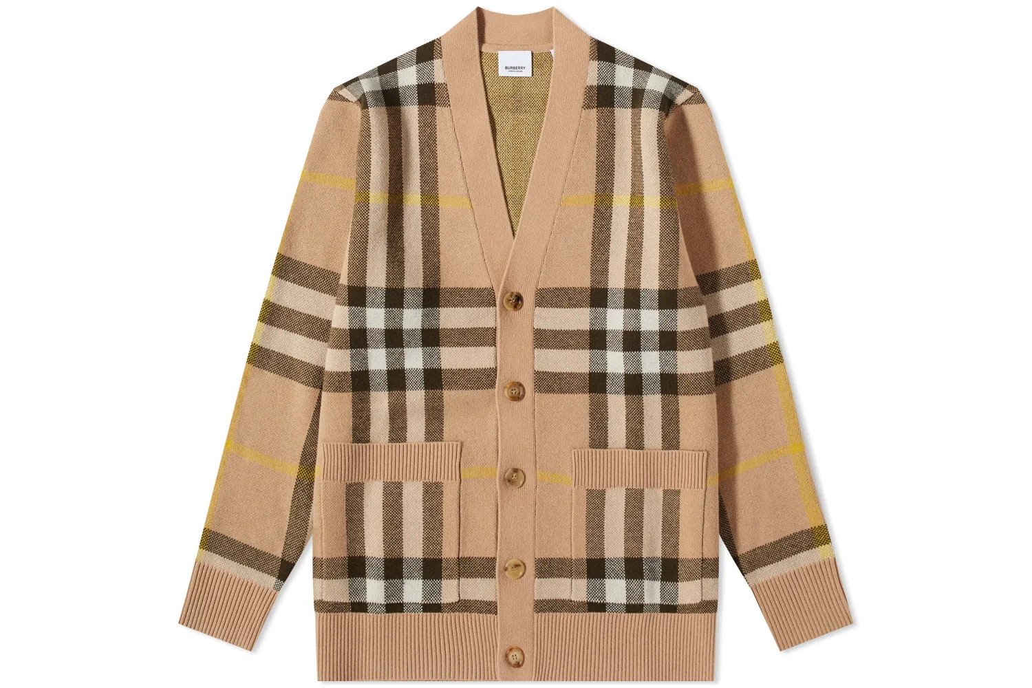 Plaid cardigan from Burberry.