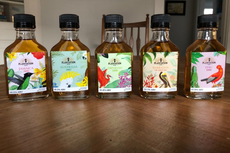 A set of Plantation rums from around the world.