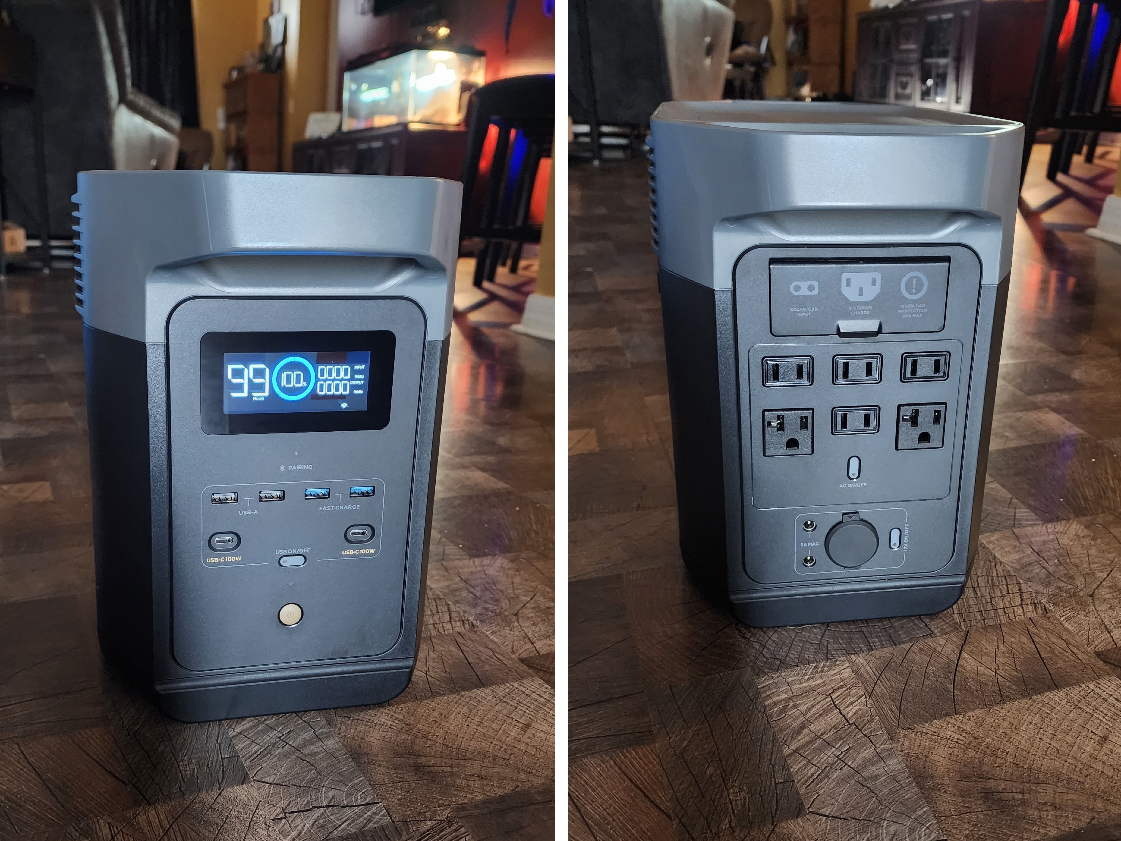 EcoFlow DELTA 2 front and rear ports available.