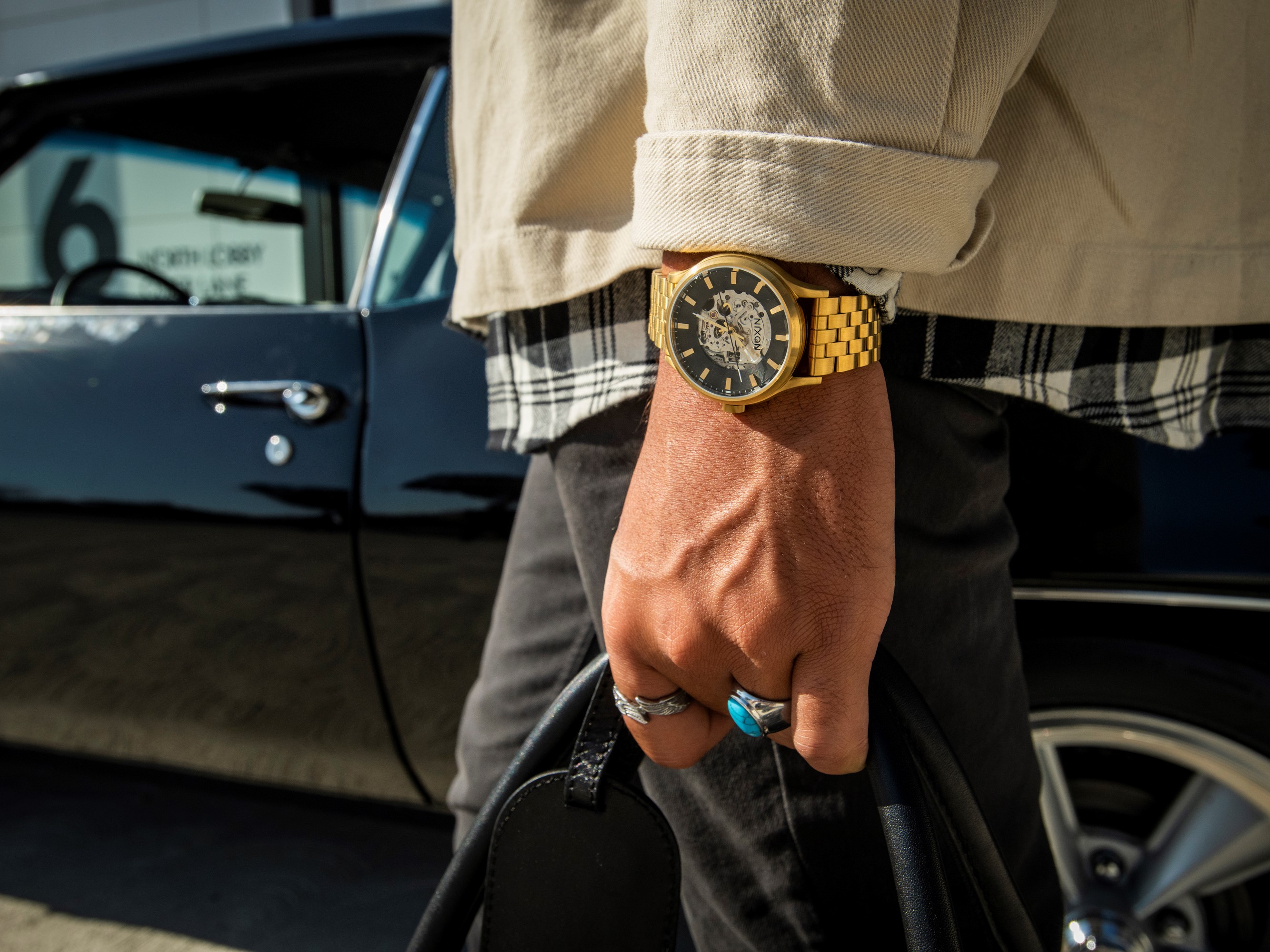 Nixon Spectra gold watches for men in style.