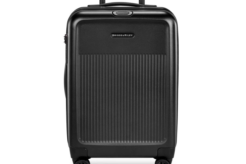 A close-up of the Briggs & Riley International 21-inch Carry-On Expandable Spinner.