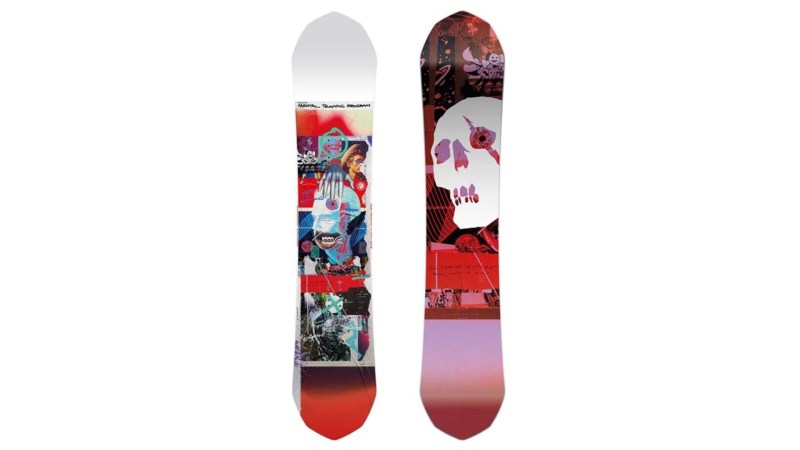 A top and bottom view of a Capita Ultrafear Snowboard