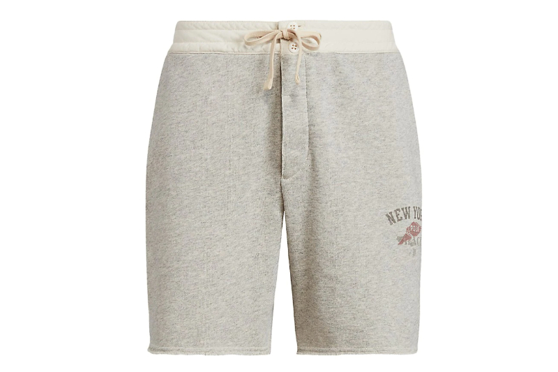 Polo ralph lauren fleece shorts in grey.
