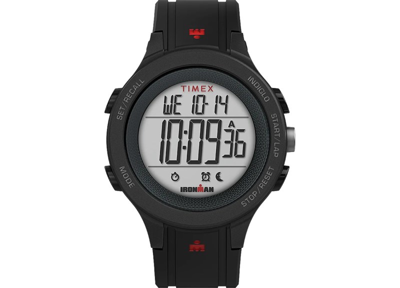 A Timex Ironman digital watch in black.
