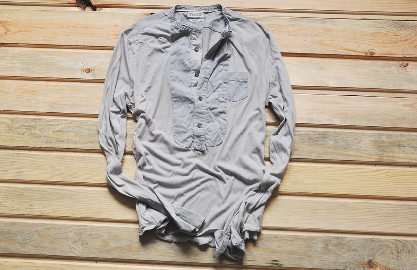 taupe long sleeve shirt