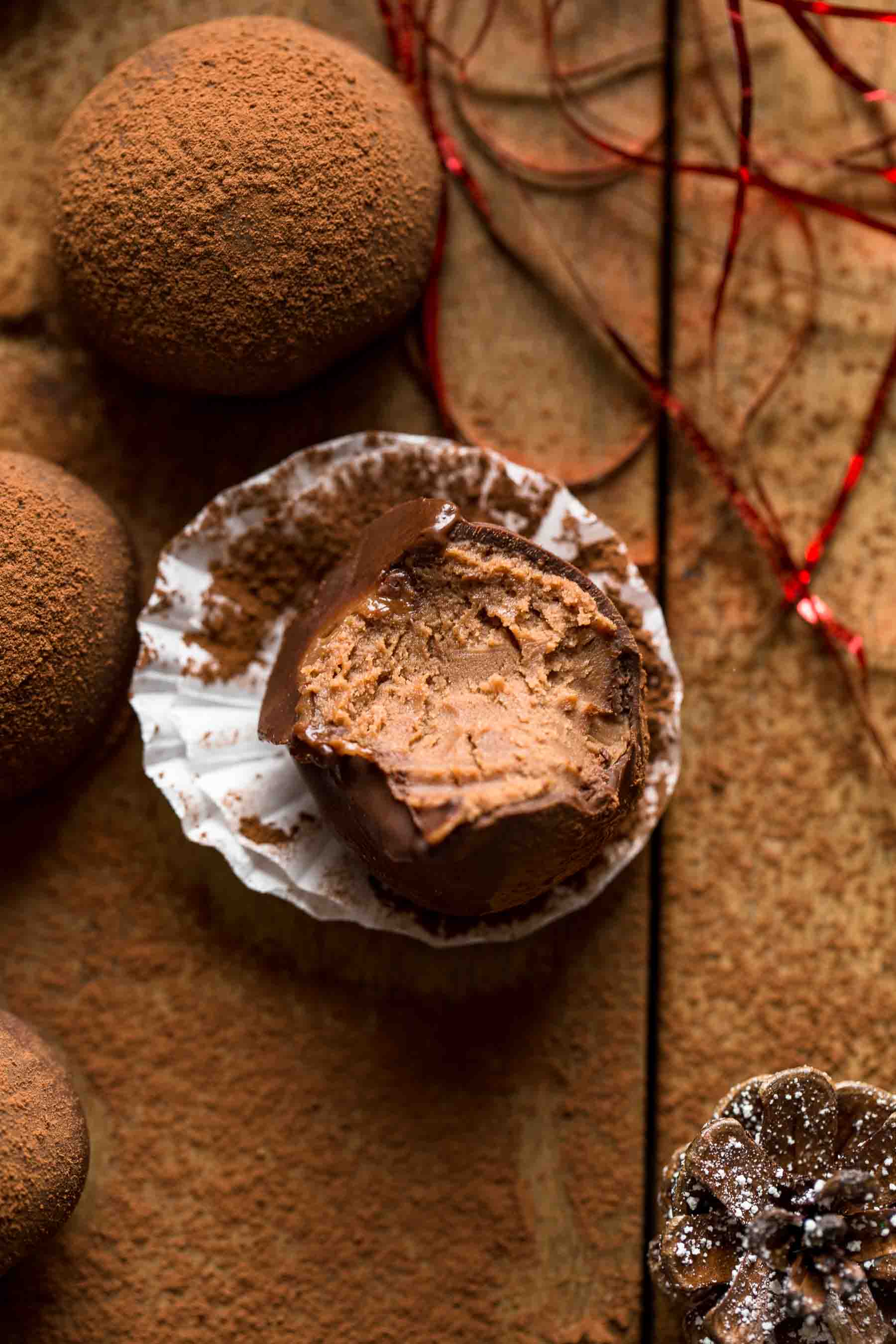 Chocolate rum truffles