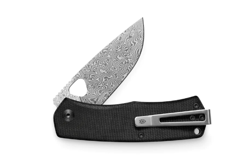 The james brand folsom pocketknife in black handle.