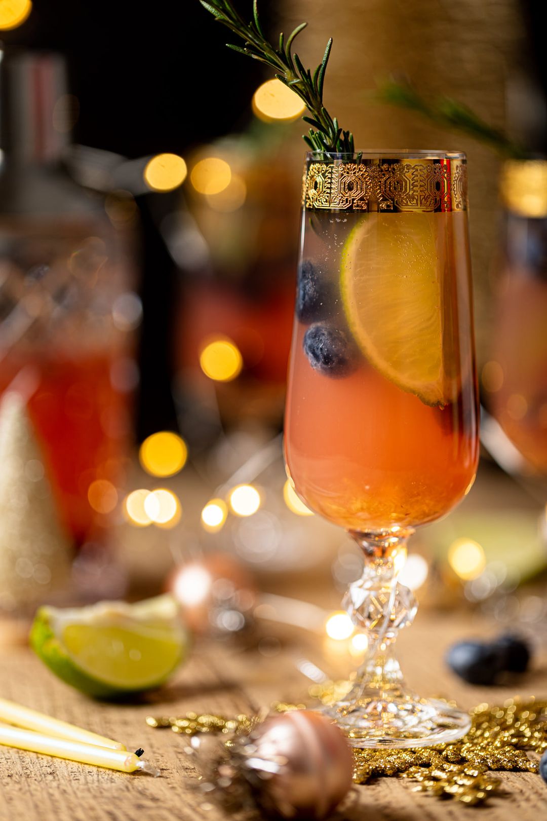 Blueberry Ginger Lime New Year's Mocktail