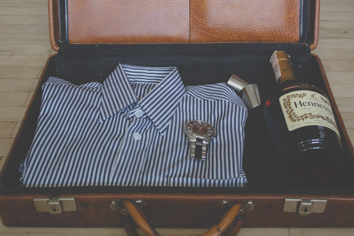A suitcase with nothing but the essentials.