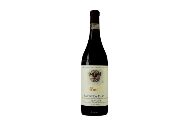 A bottle of Vietti Barbera 'Asti wine.