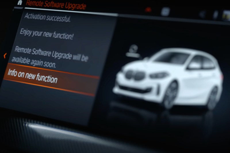 BMW Hight-Beam Assist Subscription in ConnectedDrive menu of BMW 2-Series.