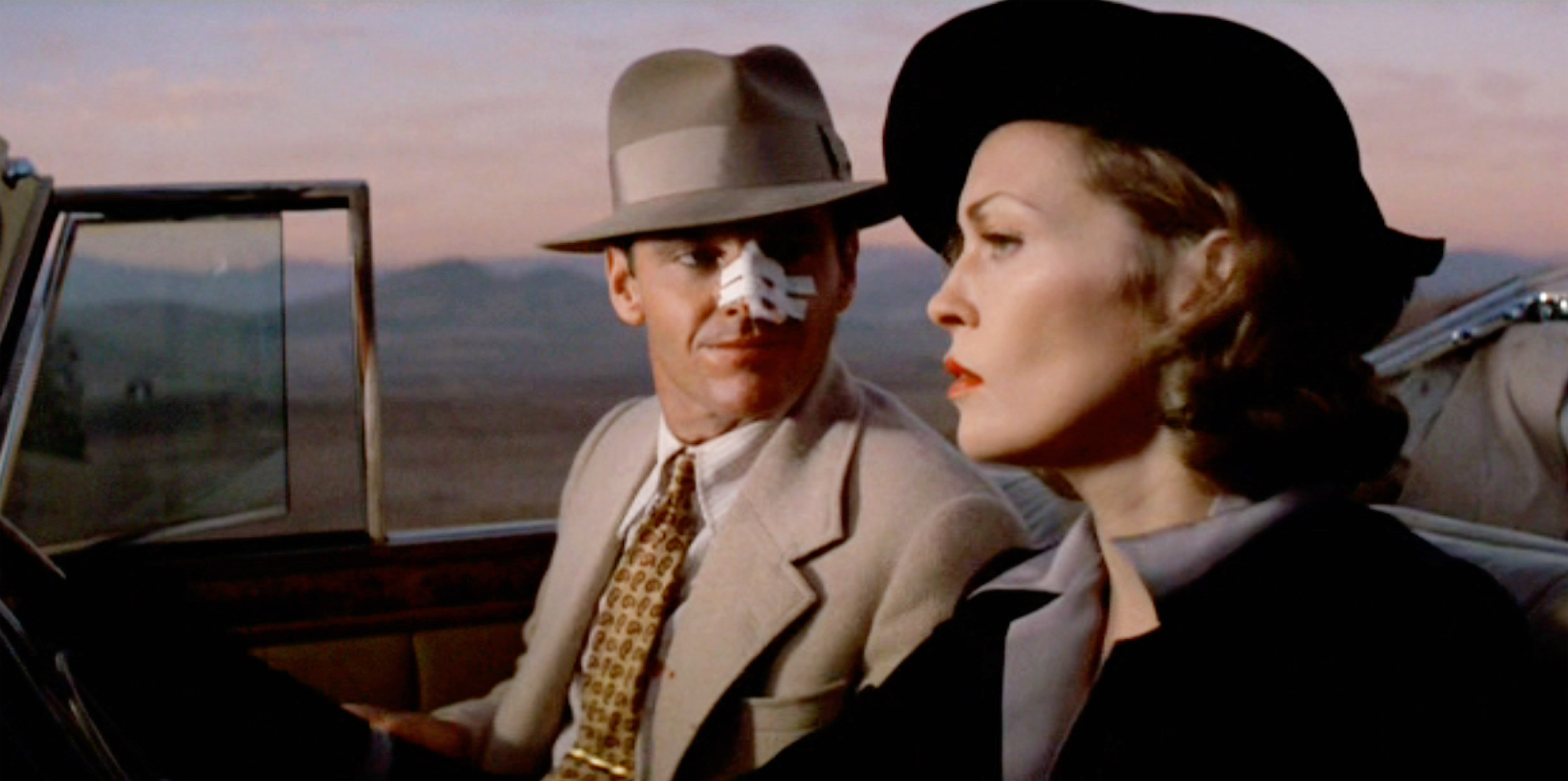 Jack Nicholson and Faye Dunaway in Chinatown.