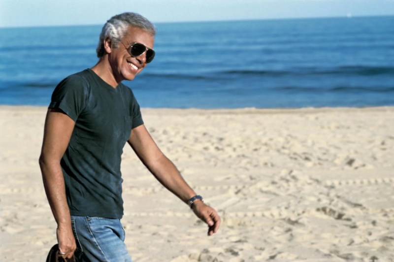 Ralph Lauren walking on the beach