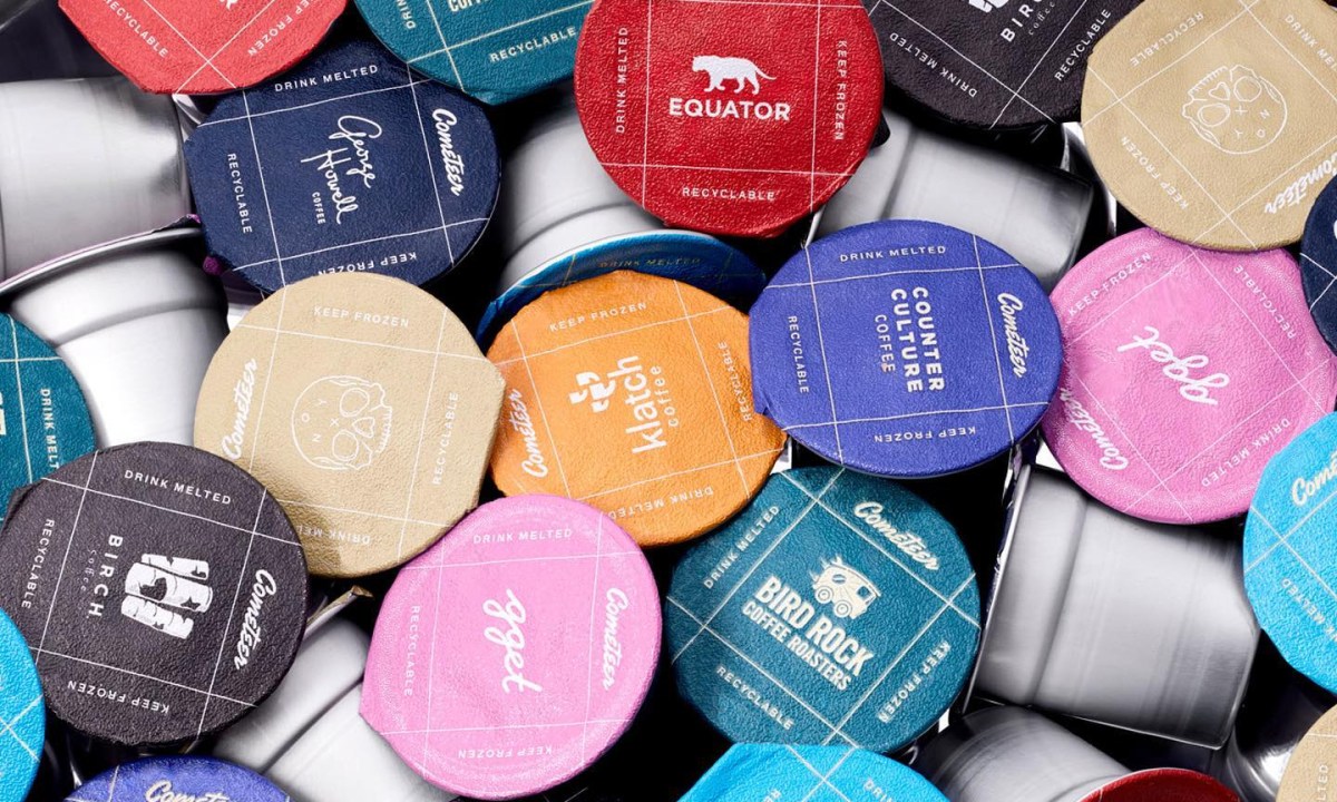 A pile of Cometeer Coffee pods.