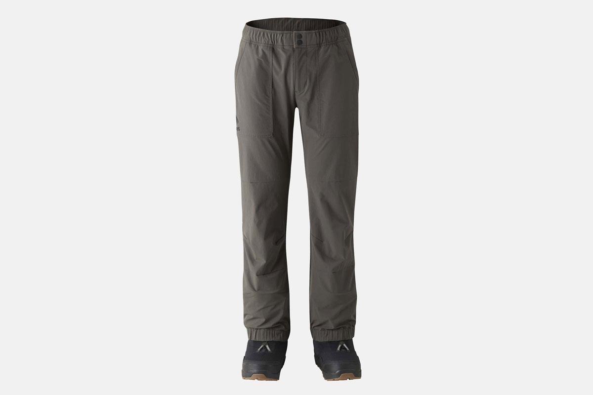 Jones Snowboards Men's High Sierra Pants isolated on a plain studio background.