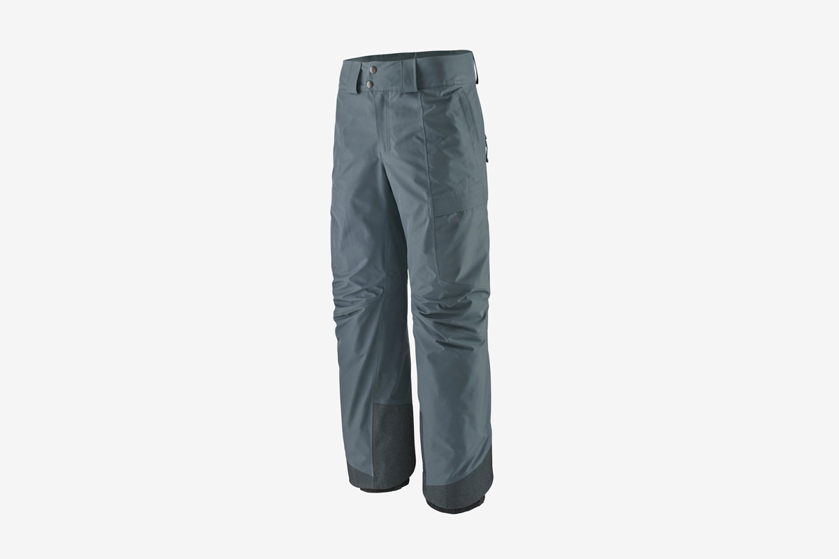 Patagonia Storm Shift Snow Pants on a studio background.