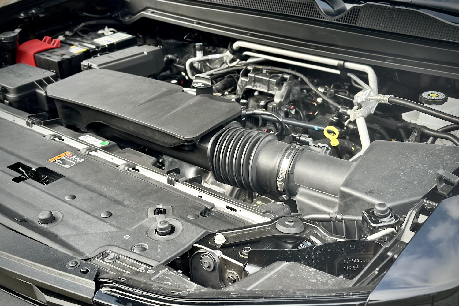Close up of the turbocharged engine in the 2023 Chevrolet Colorado.
