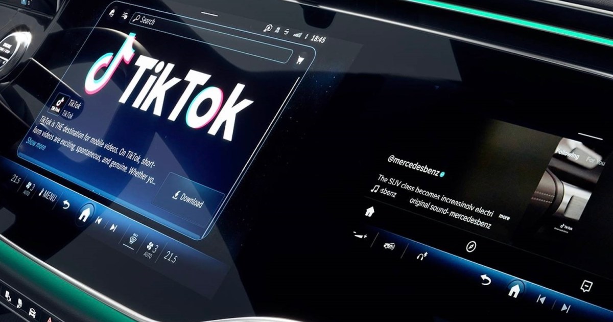 Mercedes ha appena integrato TikTok nel suo sistema di infotainment in auto (davvero)